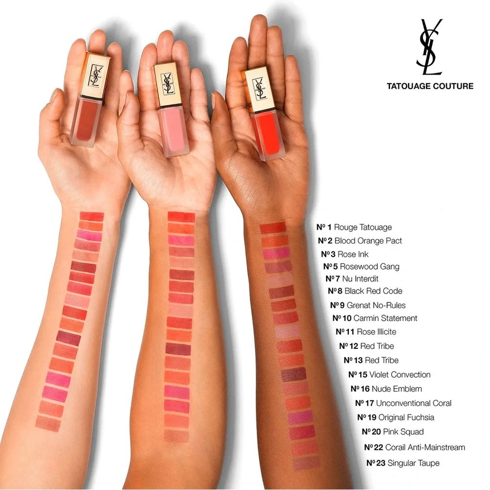 2/$30 Yves Saint Laurent Tatouage Couture Matte Stain Lipstick 23 Singular Taupe - Picture 4 of 7